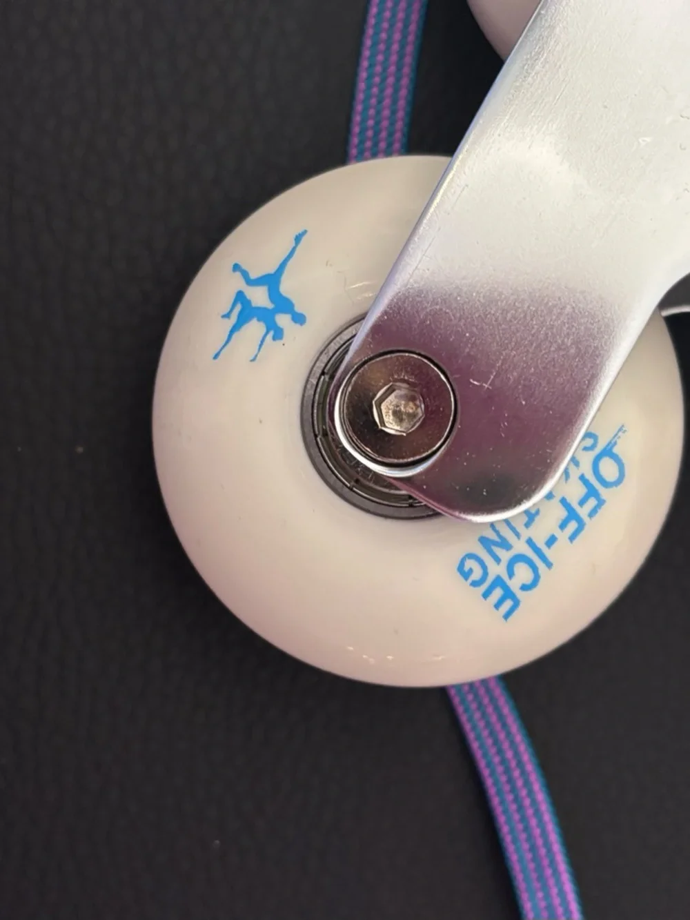 EDEA WAVE White Artistic Off Ice Skates with Purple Laces & Swarovski Crystals - Picture 15 of 16